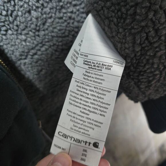 Carhartt Men's Rain Defender Rockland Hoodie Black - Picture 7 of 7